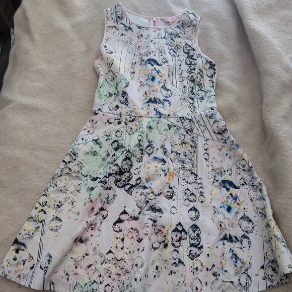 Ted Baker Sapira Synthetic Crystal Droplets Skater Dress - Picture 1 of 4